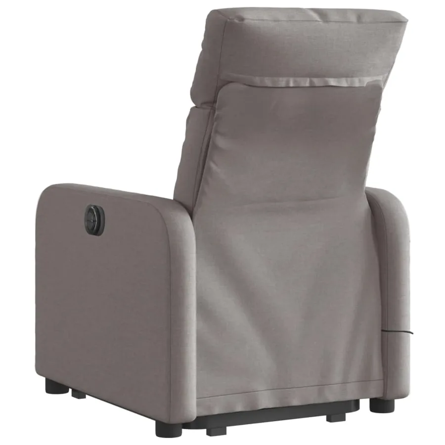 Fauteuil inclinable de massage électrique Taupe Tissu - 5