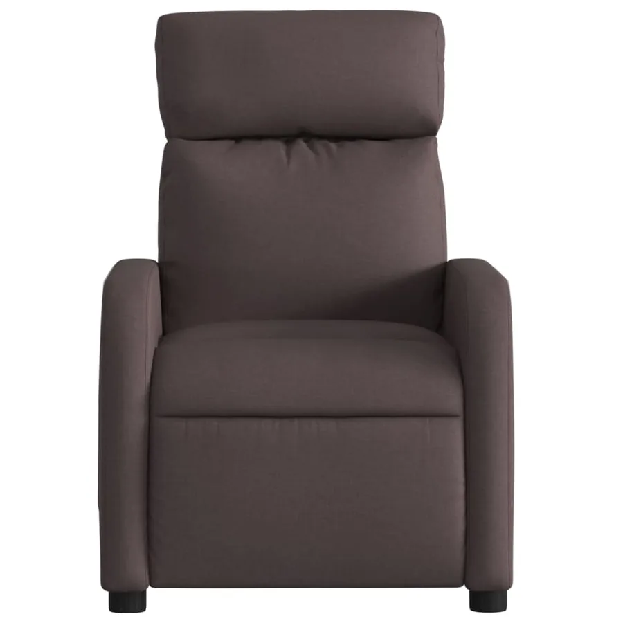 Fauteuil de massage inclinable Marron foncé Tissu - 7