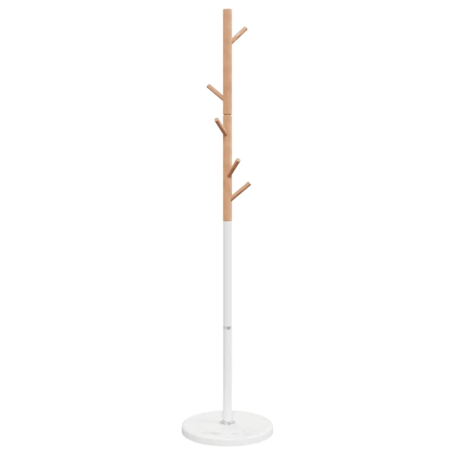 Porte-manteau blanc 172 cm fer enduit de poudre - 2
