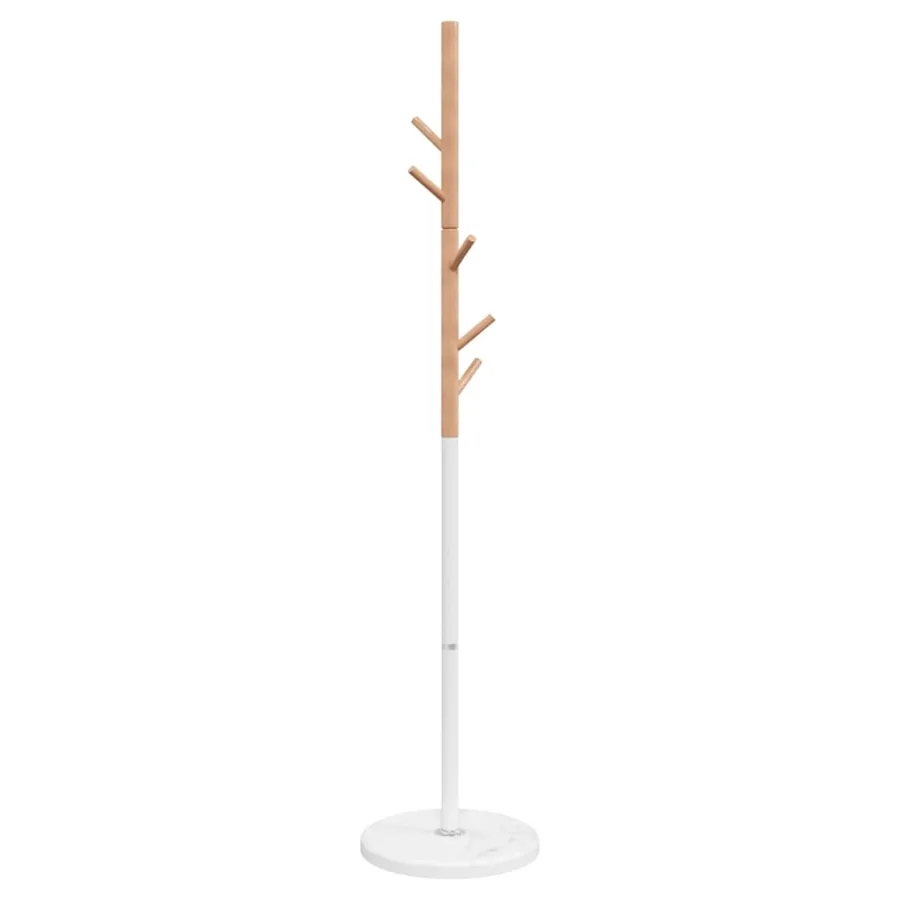Porte-manteau blanc 172 cm fer enduit de poudre - 4