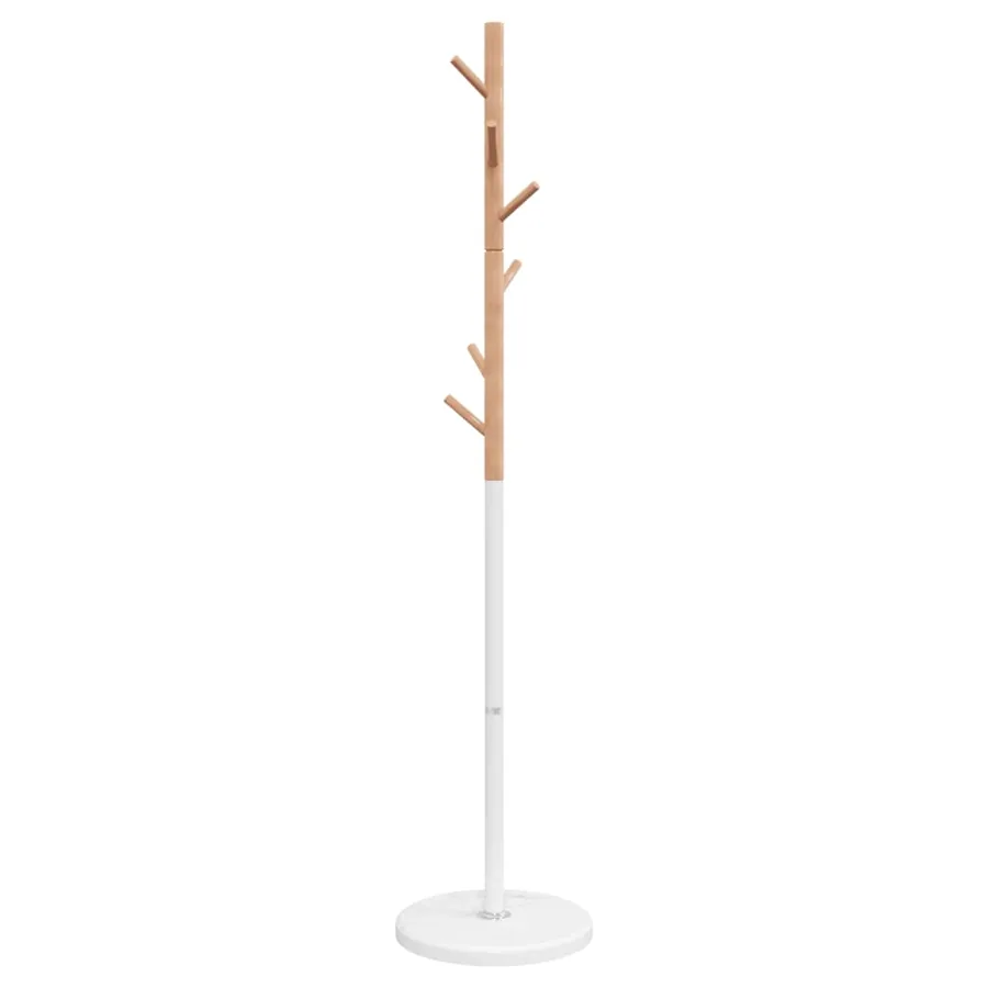 Porte-manteau blanc 172 cm fer enduit de poudre - 6