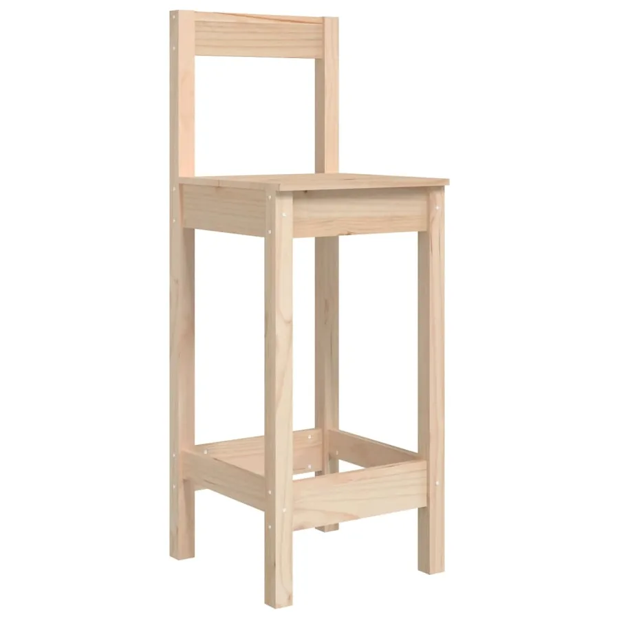 Ensemble de bar de jardin 7 pcs Bois de pin massif - 7