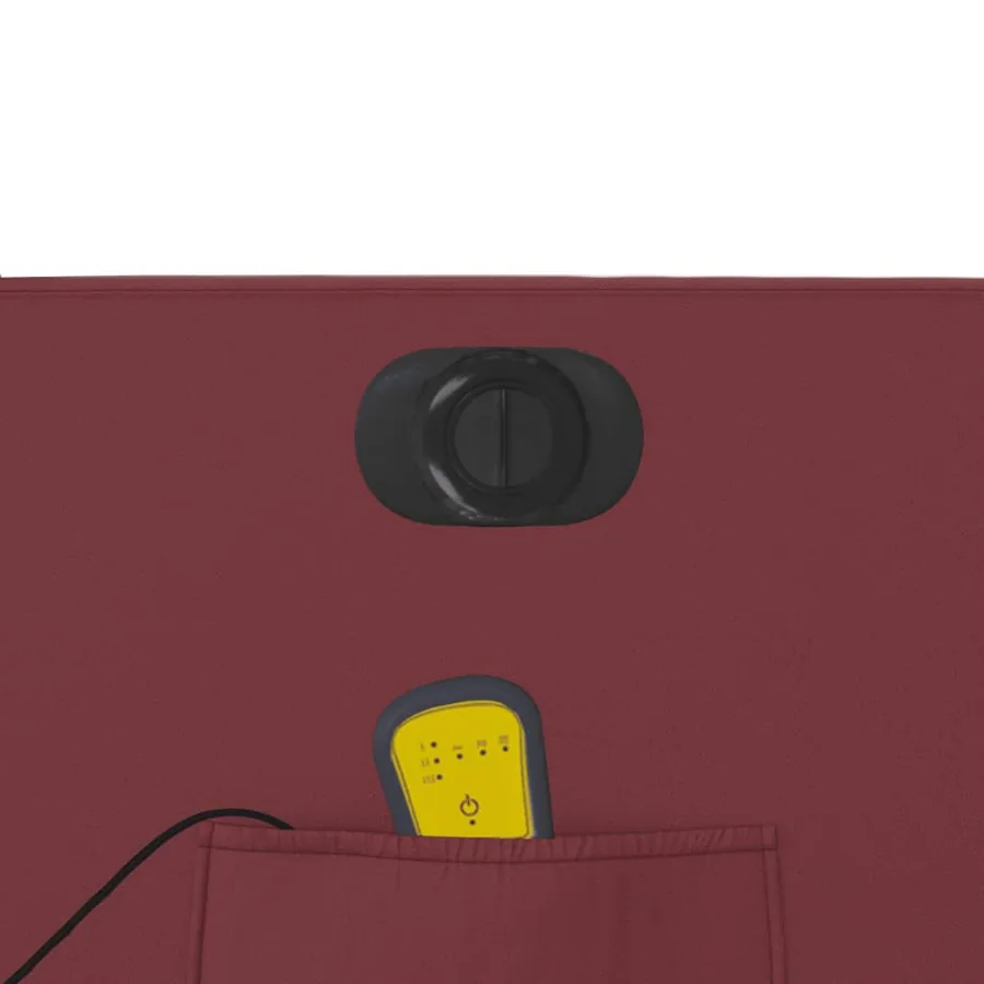 Fauteuil de massage inclinable électrique rouge bordeaux - 12