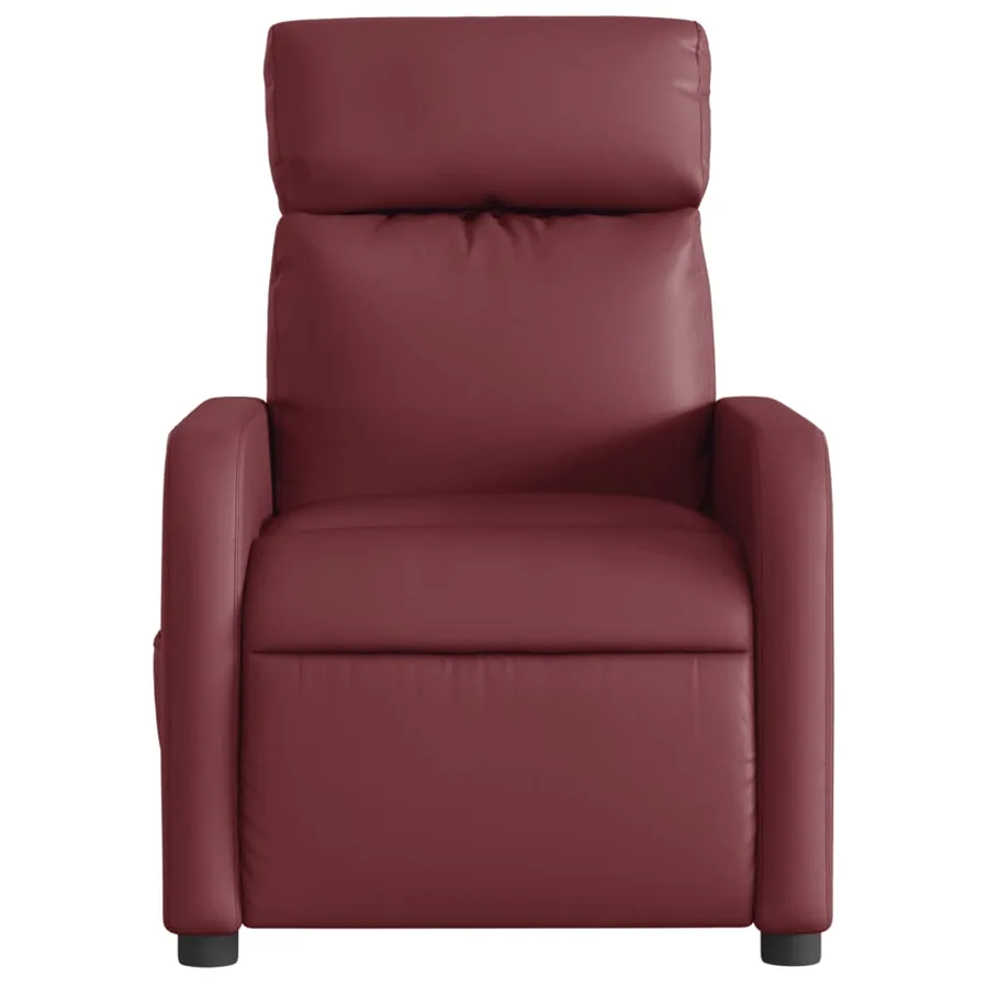Fauteuil de massage inclinable électrique rouge bordeaux - 9