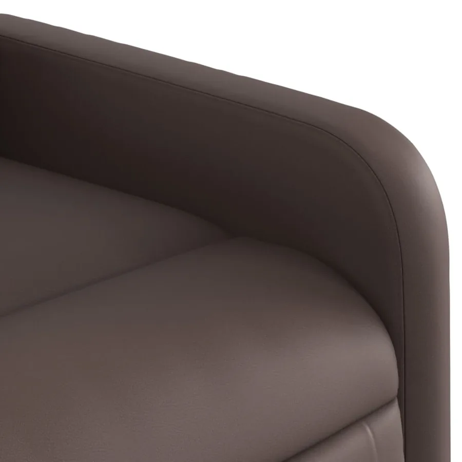 Fauteuil de massage inclinable électrique marron similicuir - 11