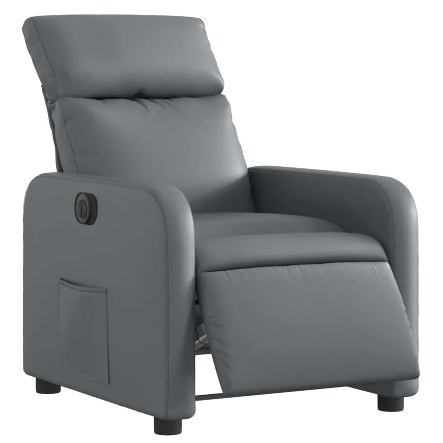 Fauteuil inclinable électrique Gris Similicuir - 3