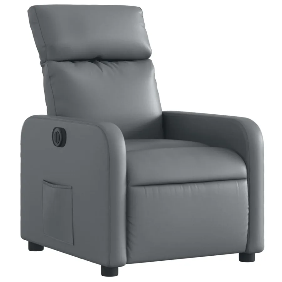 Fauteuil inclinable électrique Gris Similicuir - 4