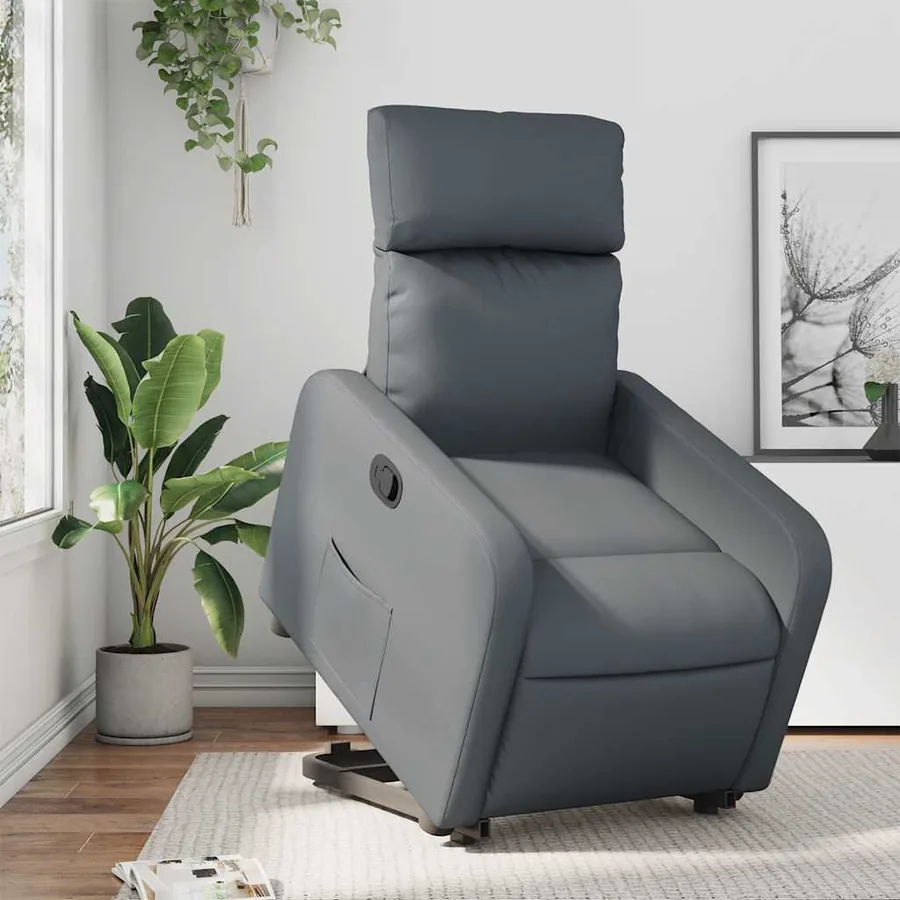 Fauteuil inclinable Gris Similicuir - 15