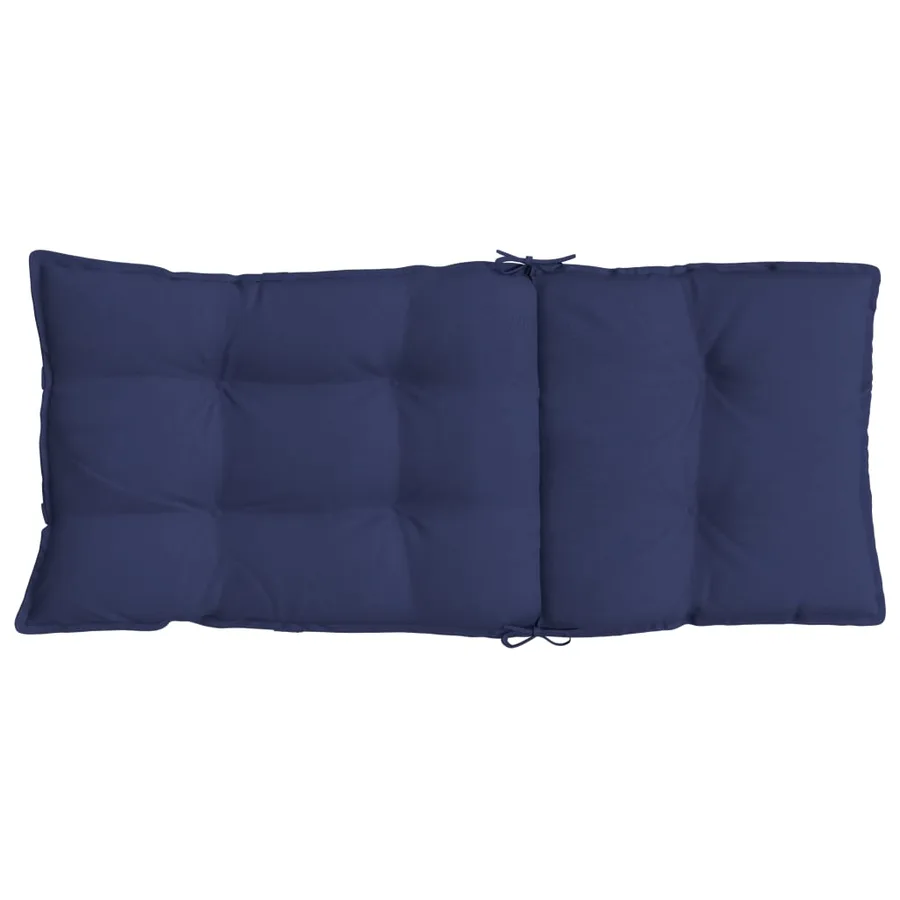 Coussins de chaise à dossier haut lot de 2 bleu marine - 7