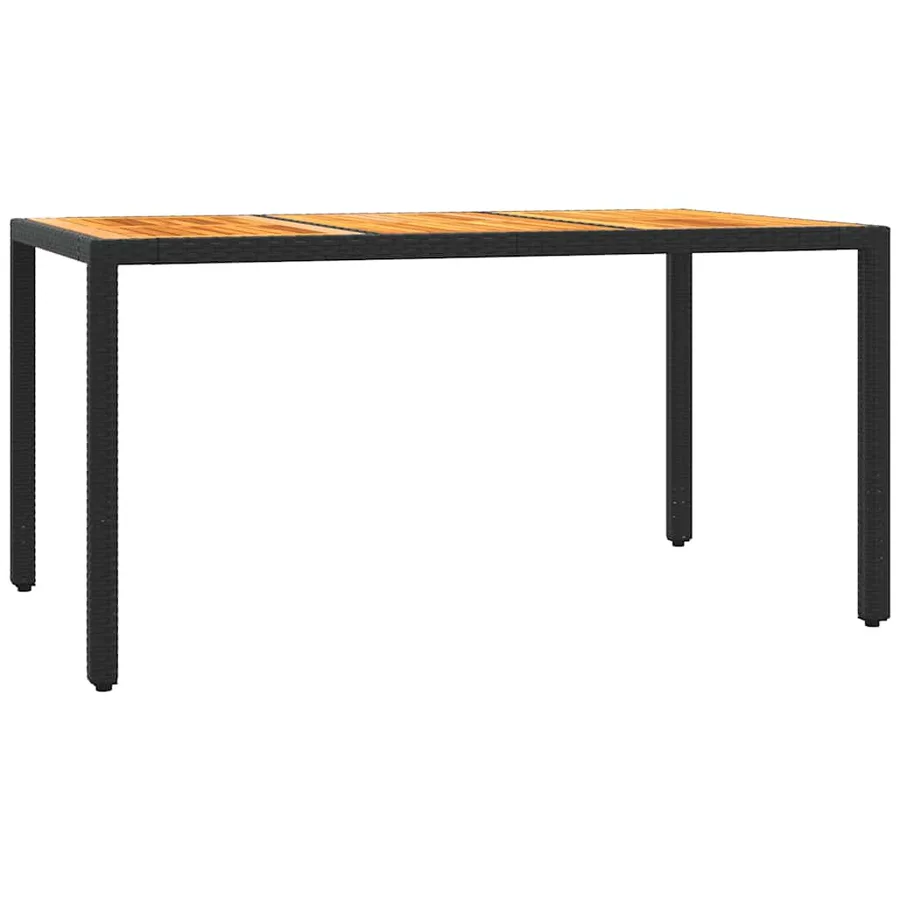 Ensemble à manger de jardin coussins 7pcs Noir Résine tressée - 4