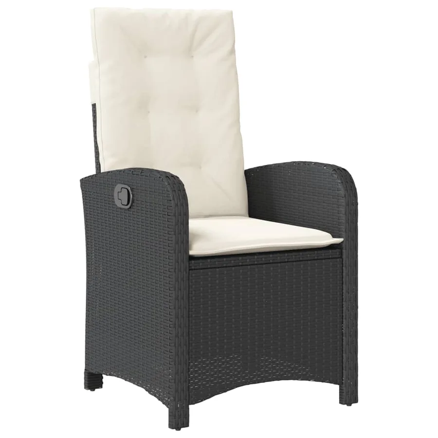Ensemble à manger de jardin 4 pcs avec coussins noir - 4