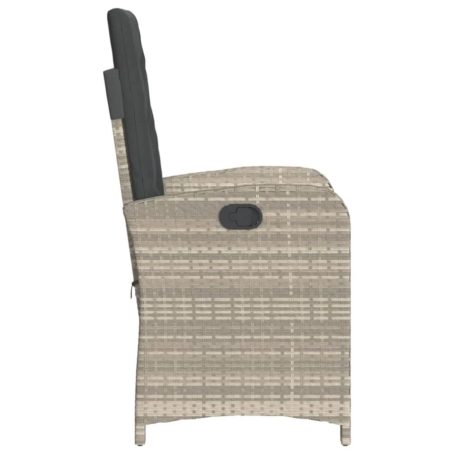 Chaises inclinables jardin lot de 2 et coussins résine tressée - 6