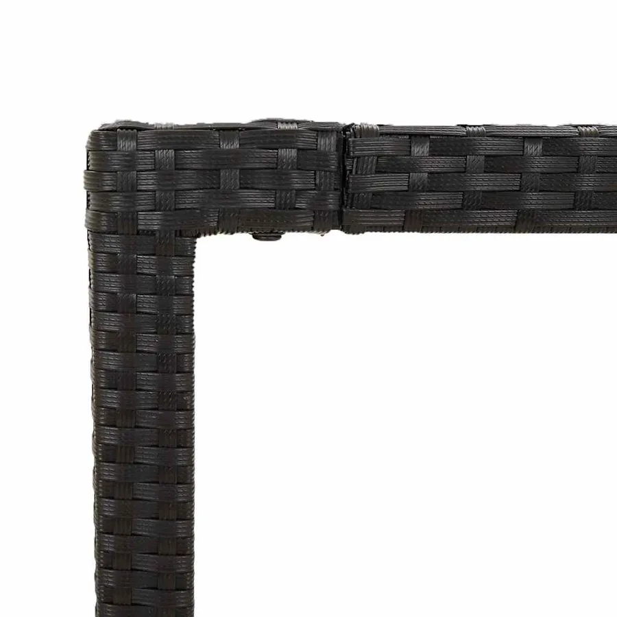 Ensemble à manger de jardin coussins 5pcs Noir Résine tressée - 6