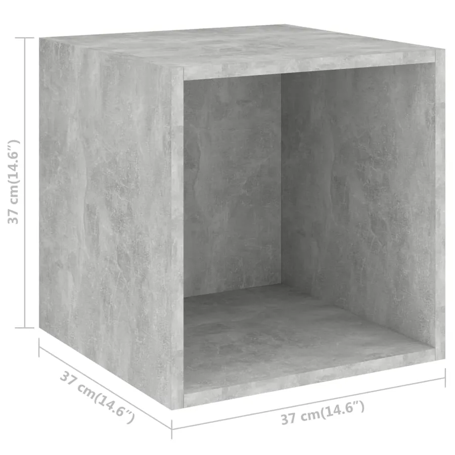 Ensemble de meuble TV 3 pcs Gris béton Bois d'ingénierie - 7