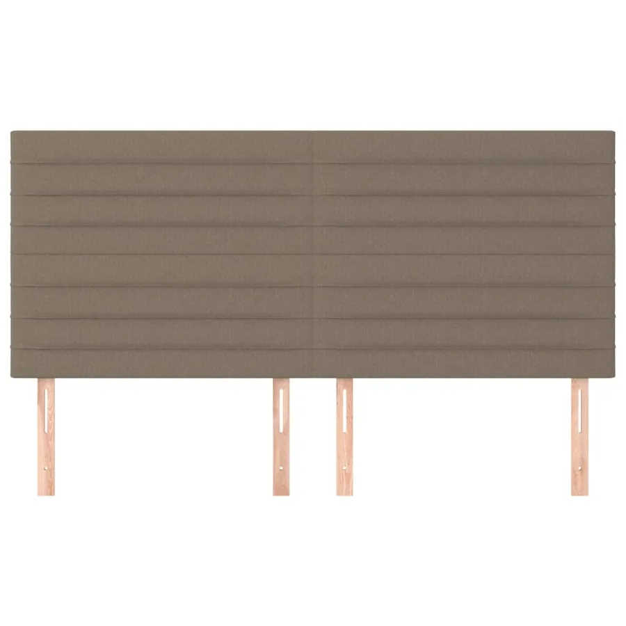 Tête de lit Taupe 160x5x118/128 cm Tissu - 3
