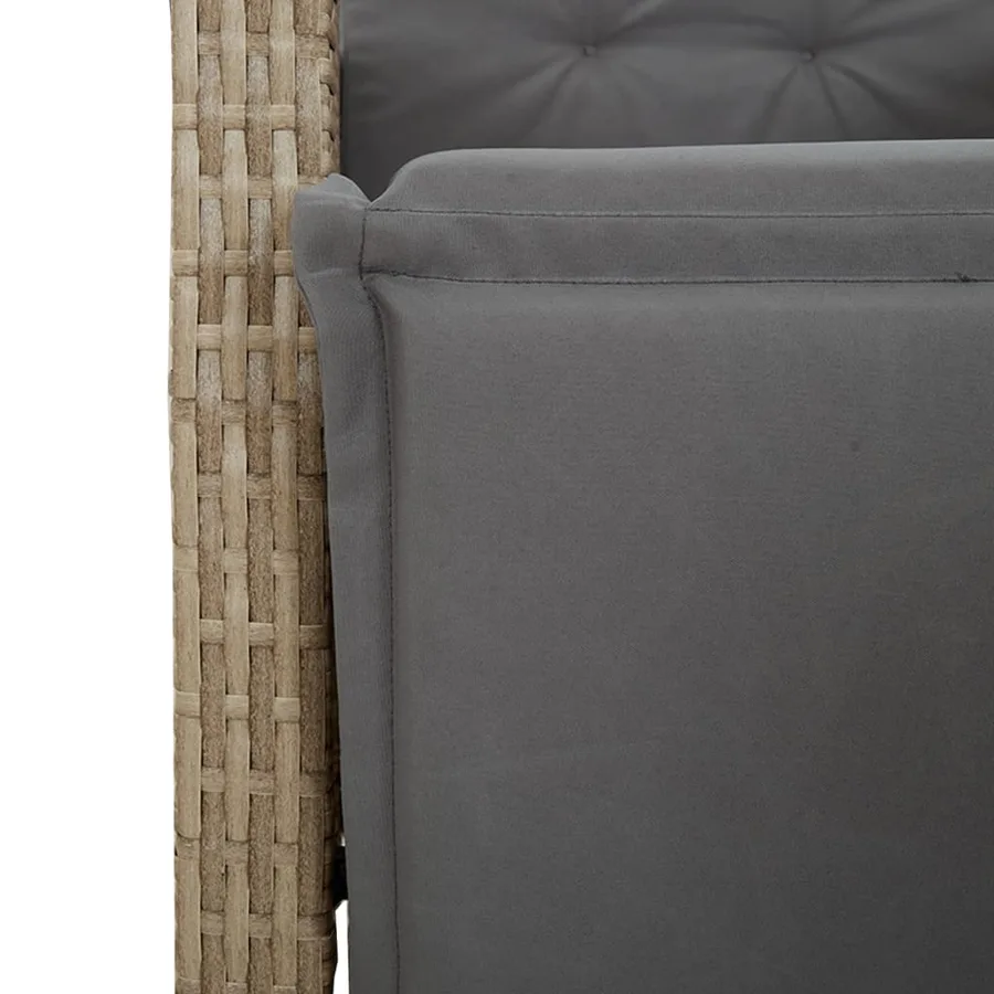 Chaises inclinables de jardin lot de 2 avec repose-pied rotin - 10