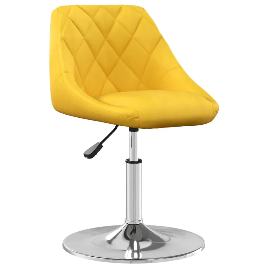 Chaises à manger pivotantes lot de 6 jaune moutarde velours - 2
