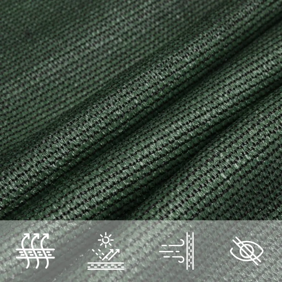 Voile d'ombrage 160 g/m² Vert foncé 4x5 m PEHD - 5