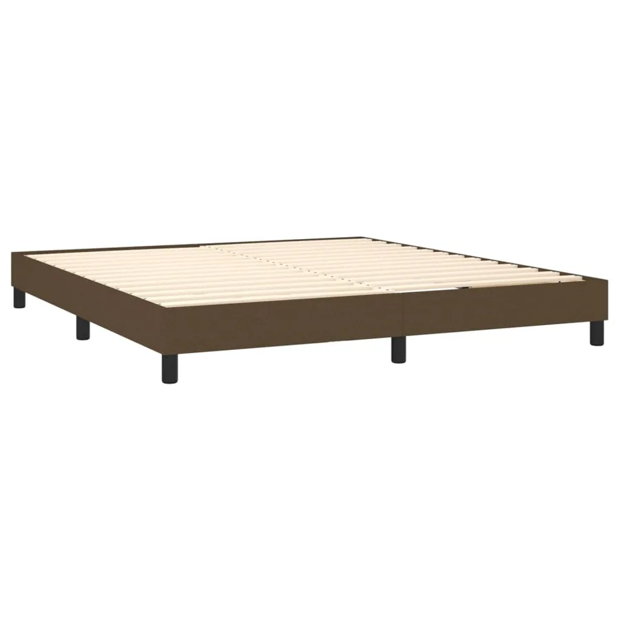 Sommier à lattes de lit matelas et LED Marron foncé 160x200 cm - 5