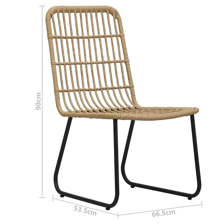 Ensemble à manger d'extérieur 5 pcs résine tressée et verre - 14