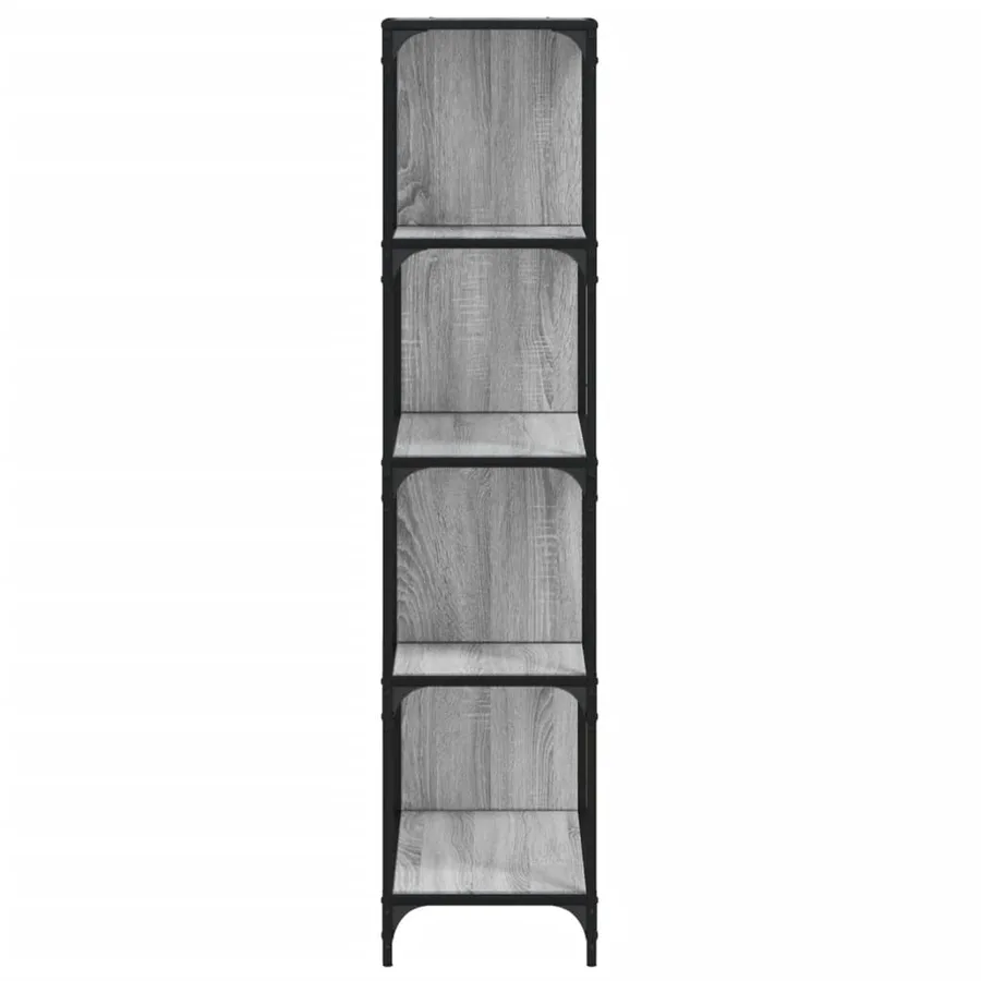 Bibliothèque à 4 niveaux sonoma gris bois d'ingénierie - 6