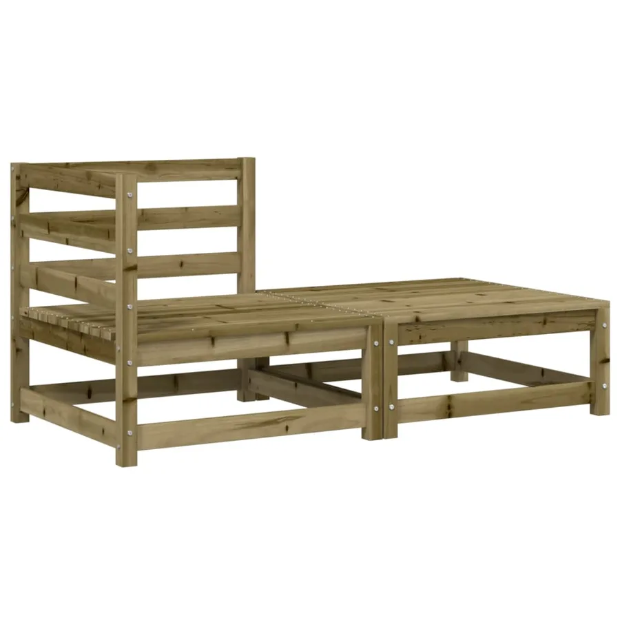 Canapé d'angle de jardin avec coussins et repose-pieds - 4