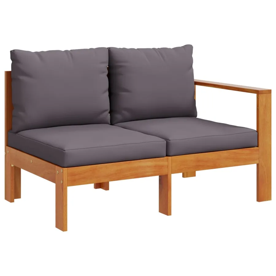Salon de jardin avec coussins 4 pcs bois d'acacia massif - 4