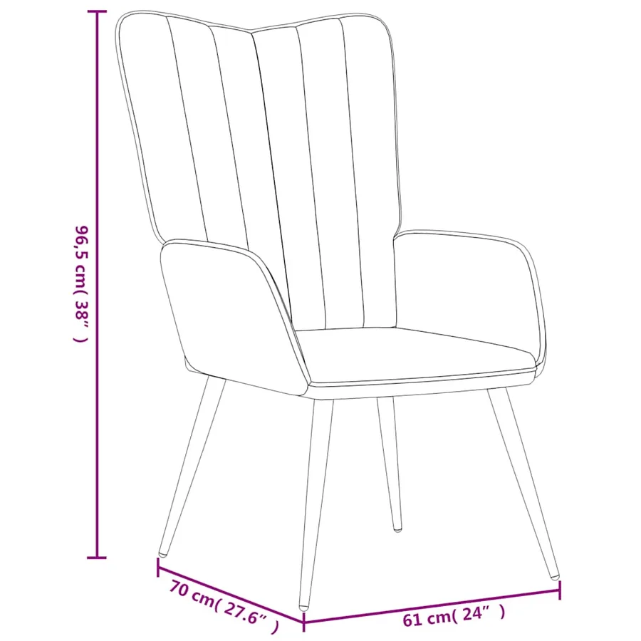Chaise de relaxation Rose Velours - 8