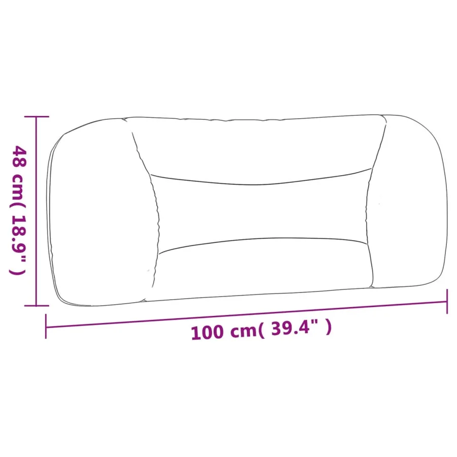 Coussin de tête de lit Hvar gris clair 100 cm tissu - 10