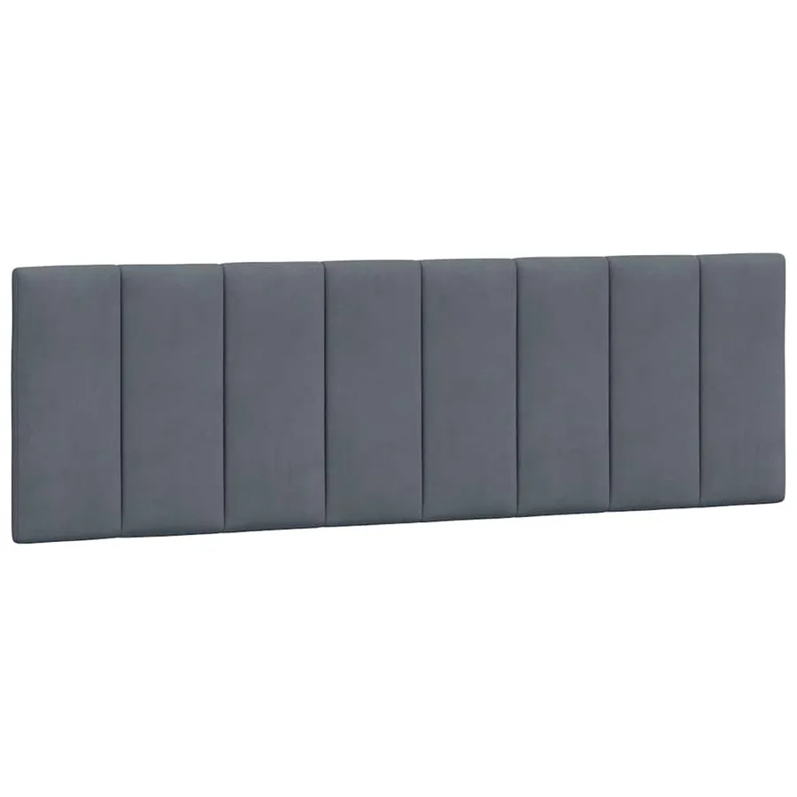 Coussin de tête de lit Hanko gris foncé 160 cm velours - 2