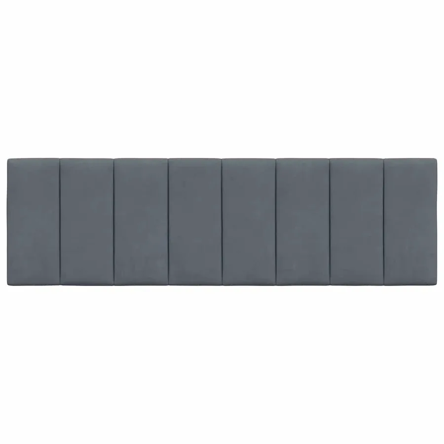Coussin de tête de lit Hanko gris foncé 160 cm velours - 5