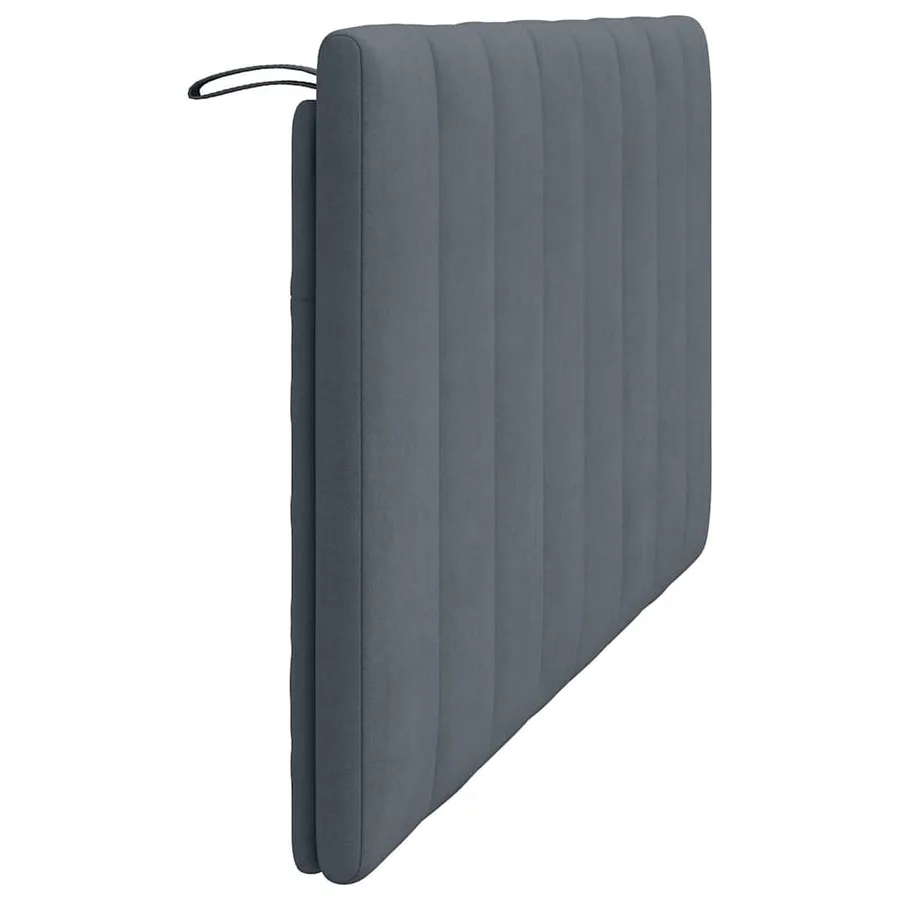 Coussin de tête de lit Hanko gris foncé 160 cm velours - 6