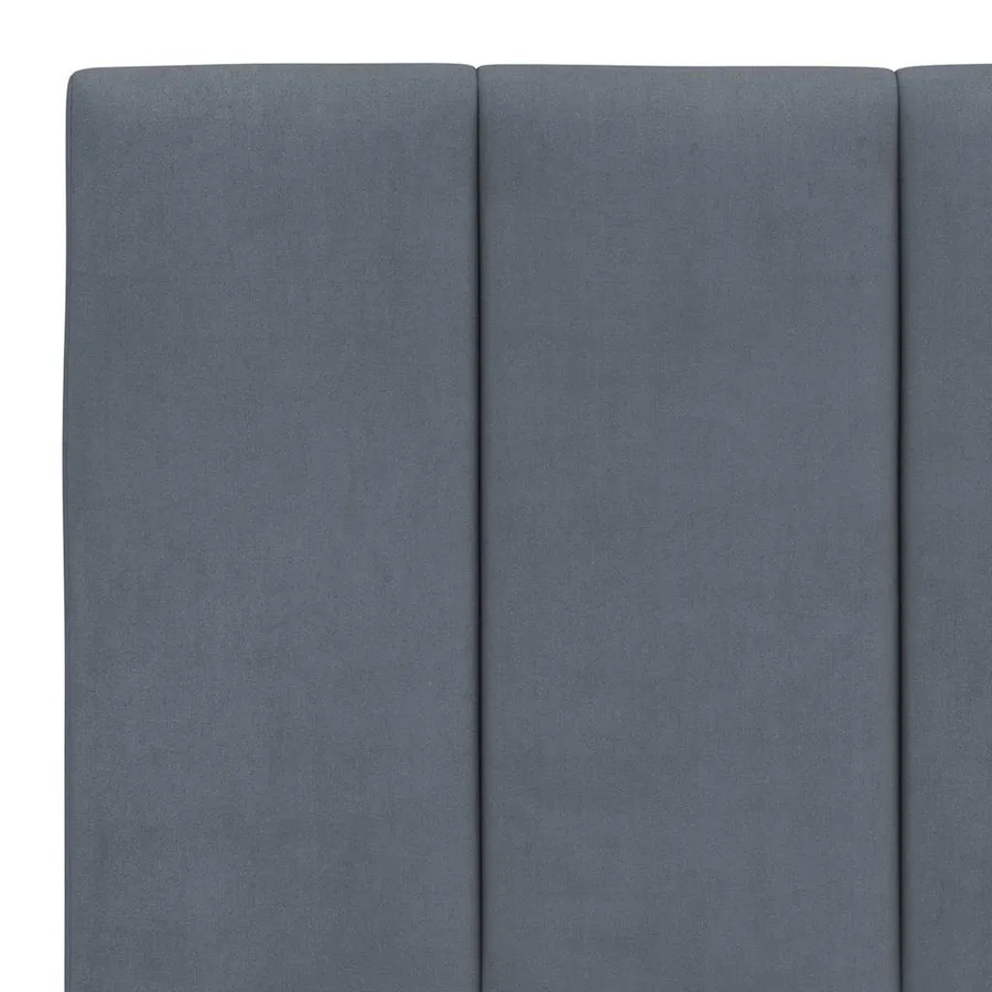 Coussin de tête de lit Hanko gris foncé 160 cm velours - 8