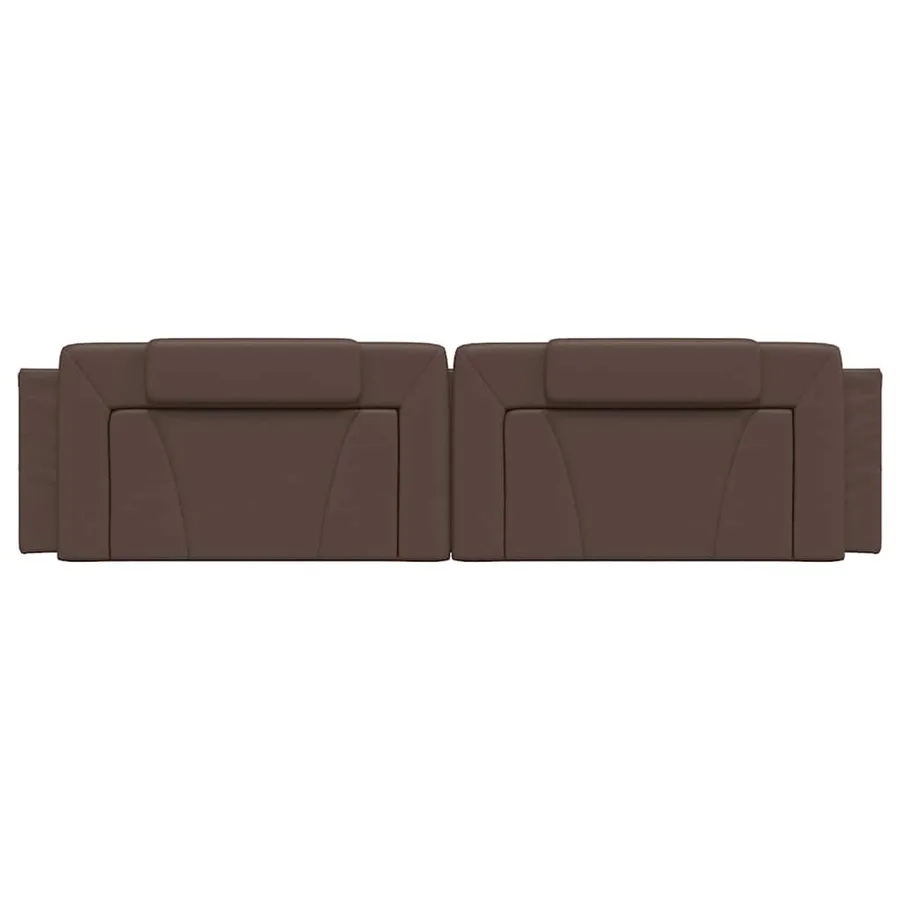 Coussin de tête de lit Viana marron 200 cm similicuir - 5