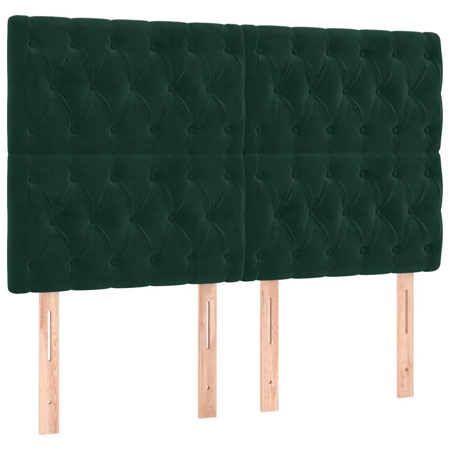Sommier à lattes de lit et matelas Vert foncé 160x200cm Velours - 6