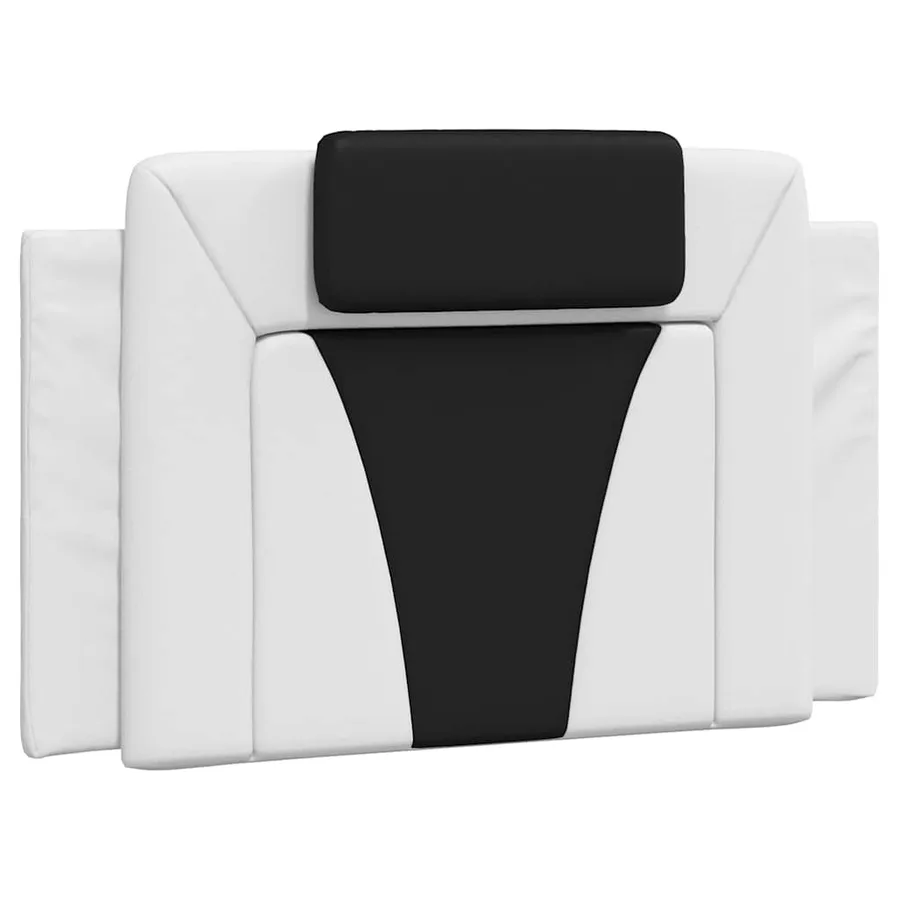 Coussin de tête de lit Viana noir et blanc 90 cm similicuir - 2