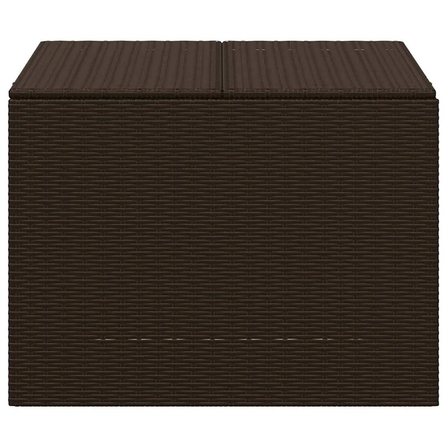 Boîte de rangement de jardin marron 291L résine tressée - 4