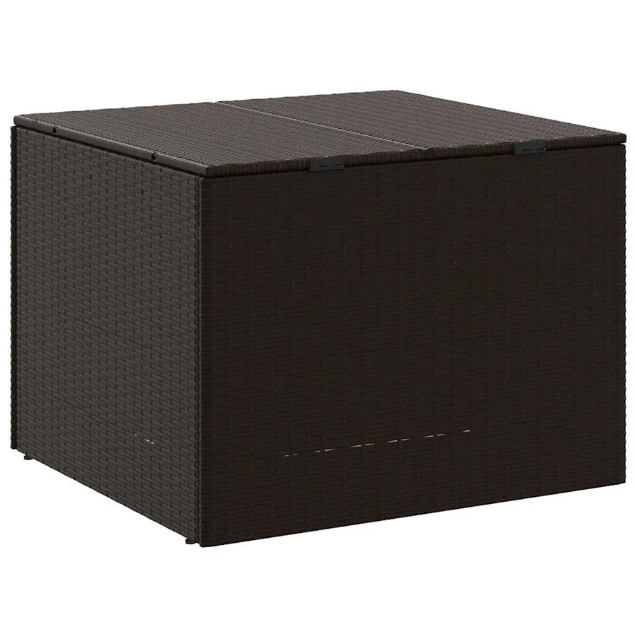 Boîte de rangement de jardin marron 291L résine tressée - 6