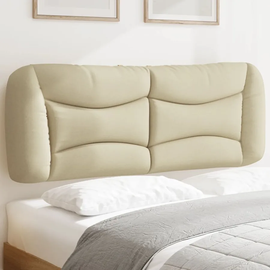 Coussin de tête de lit Hvar crème 120 cm tissu