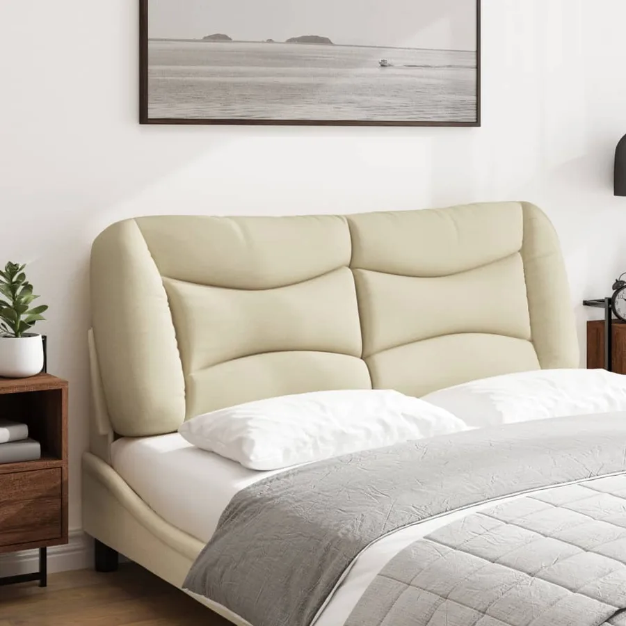 Coussin de tête de lit Hvar crème 120 cm tissu - 3