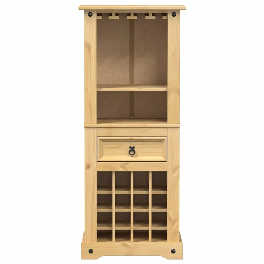 Casier à vin Corona 56x35x134,5 cm bois massif de pin - 4