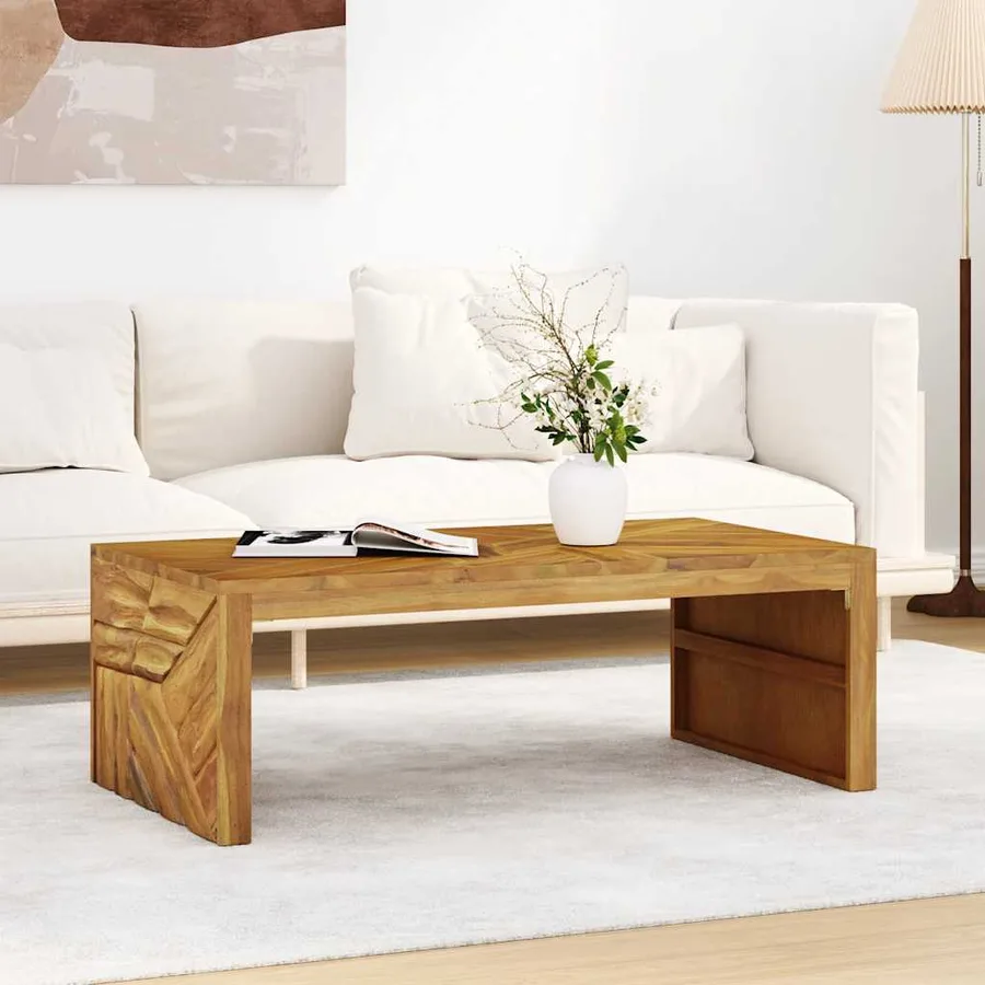 Table basse 110x60x38 cm bois de teck solide - 3