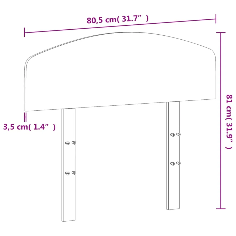 Tête de lit blanc 75 cm bois massif de pin - 9