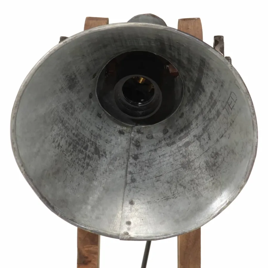 Lampe de bureau 25 W argent vintage 23x13x52 cm E27 - 6