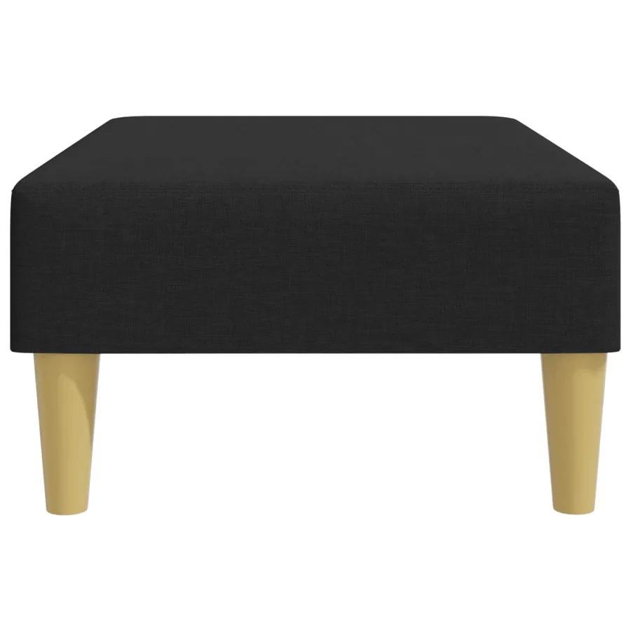 Repose-pied noir 77x55x31 cm tissu - 5