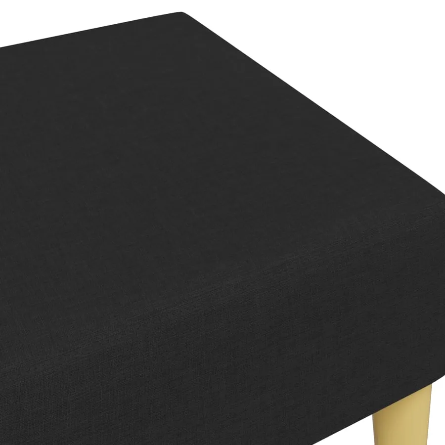 Repose-pied noir 77x55x31 cm tissu - 6