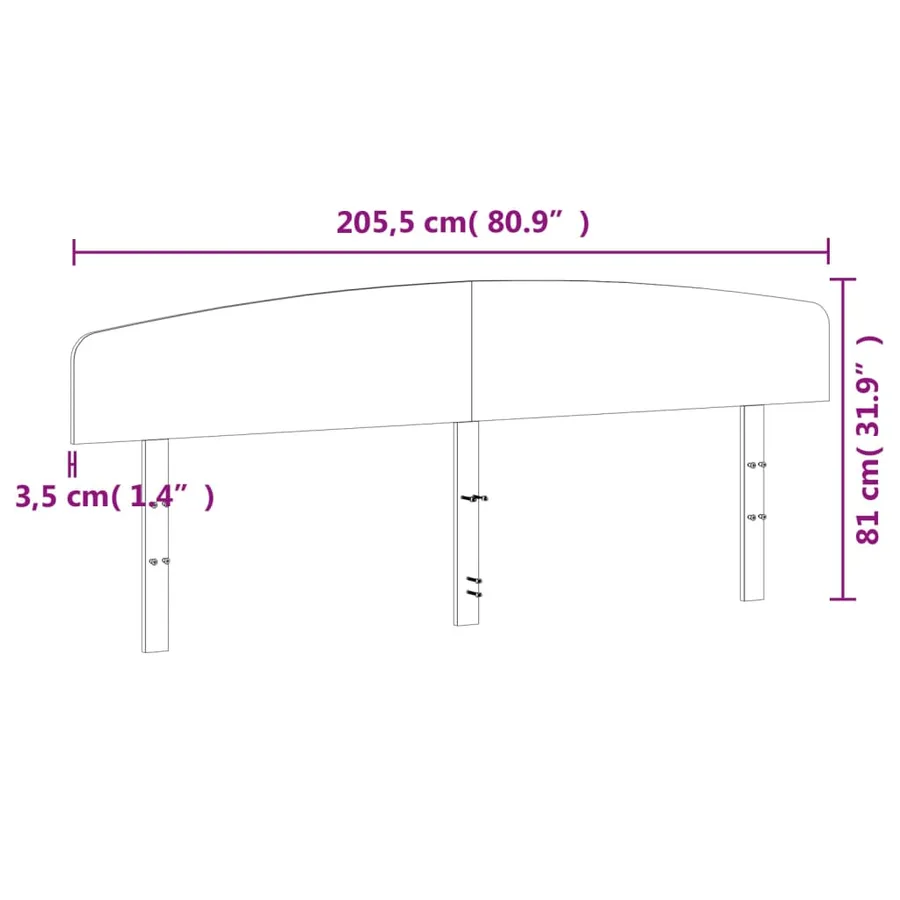 Tête de lit blanc 200 cm bois massif de pin - 9