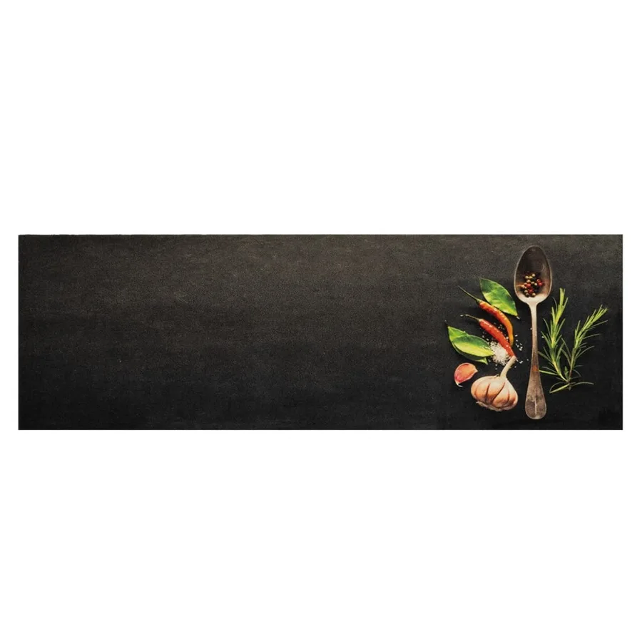 Tapis de cuisine lavable impression d'épices 60x180 cm velours - 2