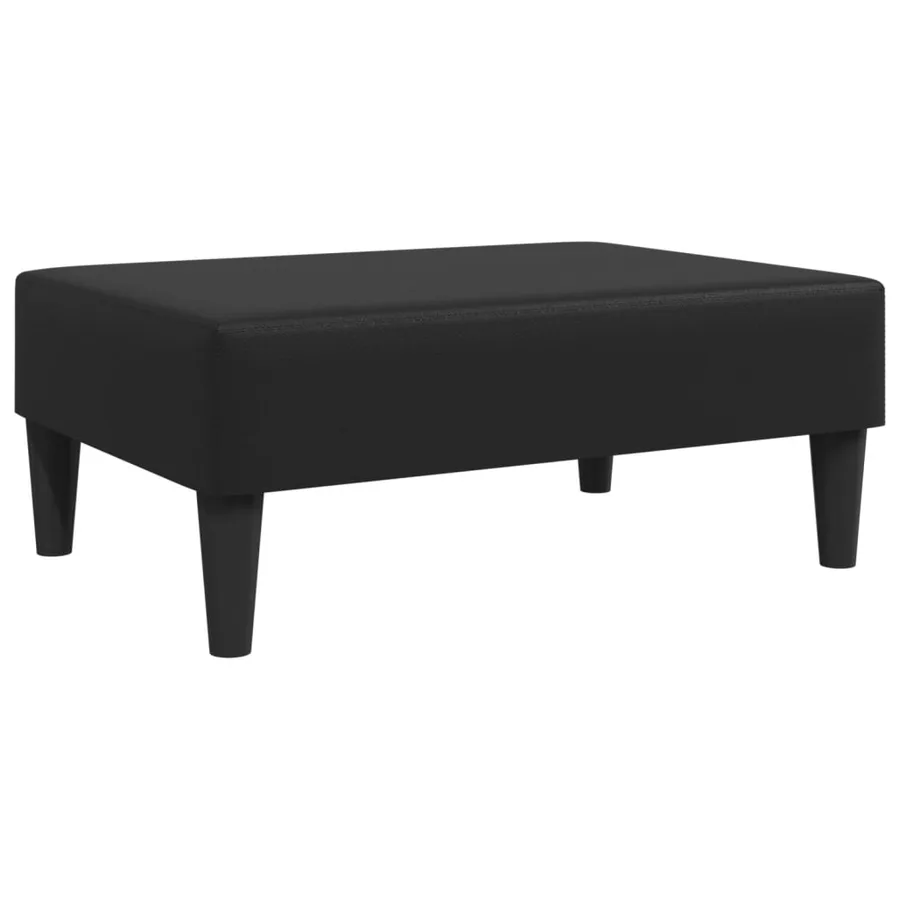 Repose-pied noir 77x55x31 cm similicuir - 2