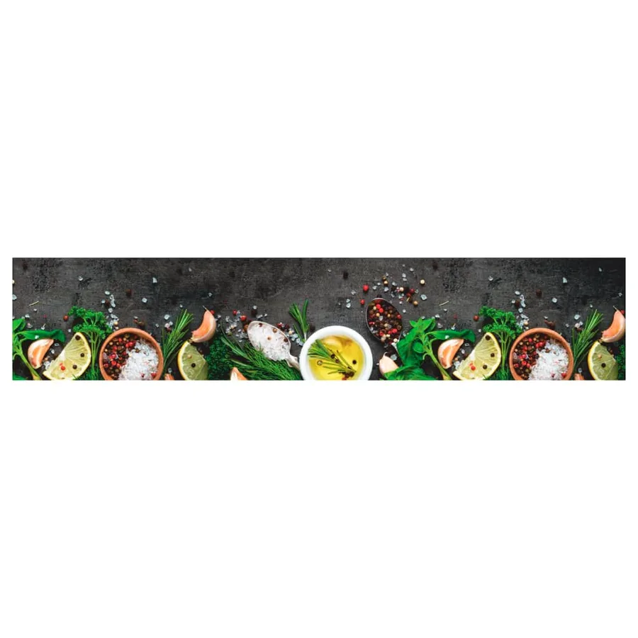 Tapis de cuisine lavable impression d'épices 60x300 cm velours - 2